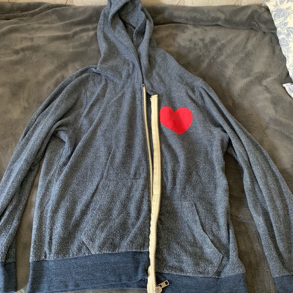 Chaser Navy Hoodie with Red Heart